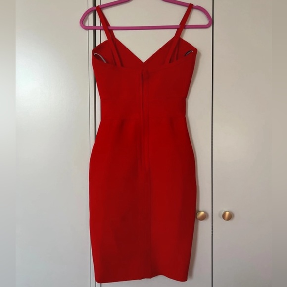Amazon Red Dress Herve Leger Style - Picture 4 of 5